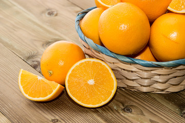 Basket with Oranges