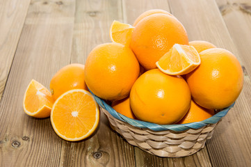 Basket with Oranges