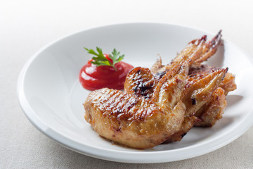 Chicken wings with barbecue sauce