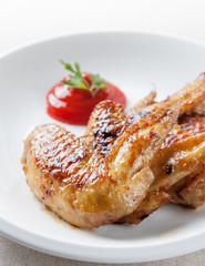 Chicken wings with barbecue sauce
