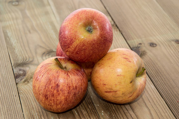 Heap of Apples on wood