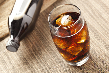 Refreshing Brown Soda with Ice