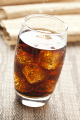 Refreshing Brown Soda with Ice