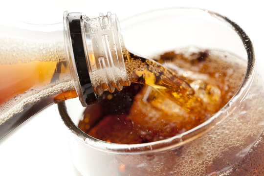 Refreshing Brown Soda with Ice