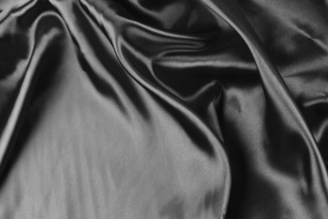 Black silk fabric