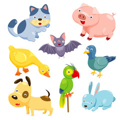 Cute animals set