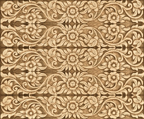 wood flower carved
