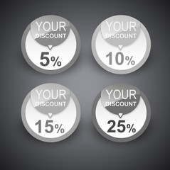 Discount labels. Vector