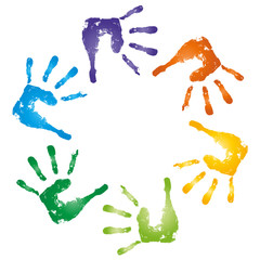 High resolution conceptual painted hands