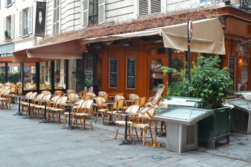 Obraz na płótnie Canvas street cafe w Paryżu
