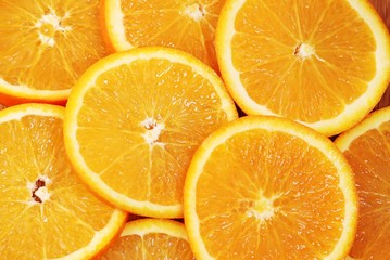 Orange slice on white background