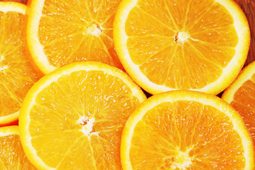 Orange slice on white background