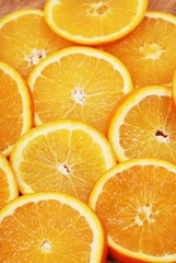 Orange slice on white background