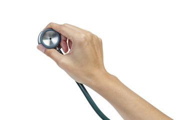 Fototapeta premium stethoscope and hand
