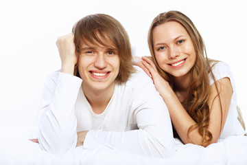 Young couple at home