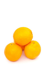 many oranges on white paper