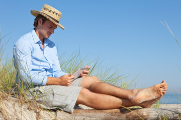 am strand arbeiten