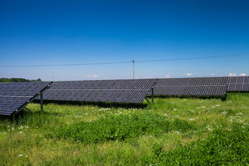 Sunlight as a resource of renewable energy: solar panels on a su