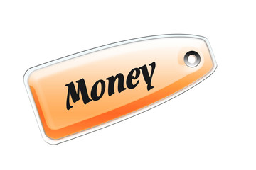 Etiqueta money naranja