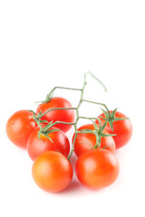 Cherry tomatoes isolated on white background