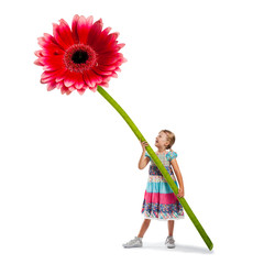 Muttertag Kind mit großer Blume