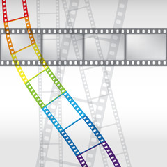 Abstract background with a film strip. Vector Eps 10.
