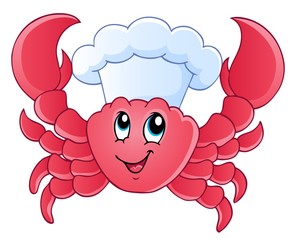 Cartoon crab chef
