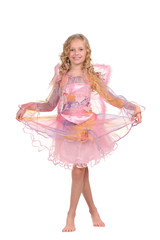 Naklejka premium funny emotional girl on white background