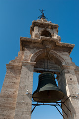 Bell of the Micalet bell tower cathedral in Valencia, Spain.