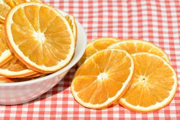 Deurstickers Plakjes fruit Oranje
