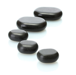 Spa stones isolated on white