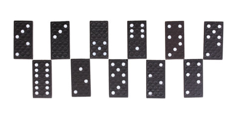 Dominoes isolated on white