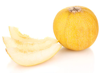 Ripe melon isolated on white