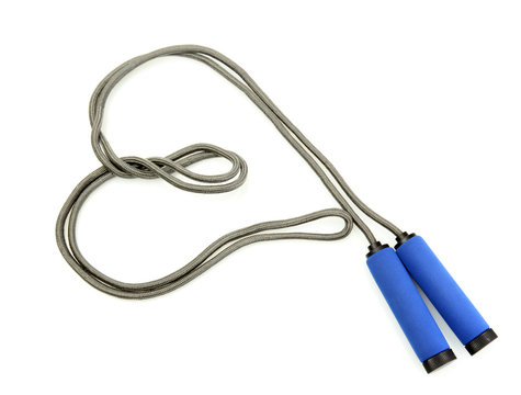 skipping rope isolated on white.