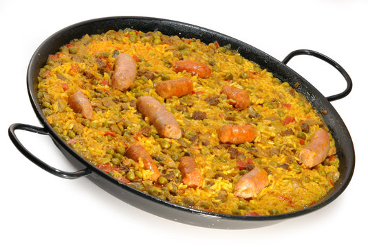 Paella de carne.