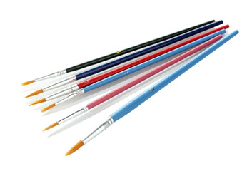 Paint brushes isolated on white