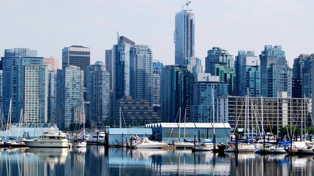 High Rise Buildings In Downtown Vancouver, Canada