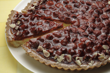 Strawberry and almond cake