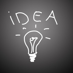 Idea concept on a grey background