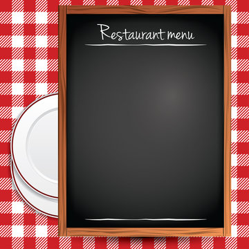 Empty blackboard - Restaurant menu background