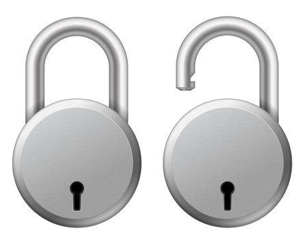 Steel padlock