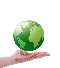 hand globe