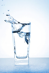 Water splash out of glass