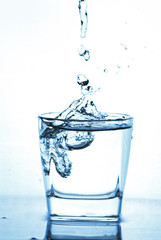 Water splash out of glass