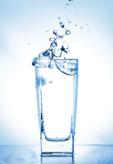 Water splash out of glass