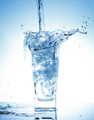 Water splash out of glass