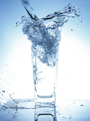 Water splash out of glass
