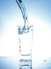 Water splash out of glass