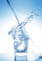 Water splash out of glass