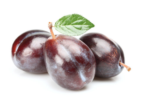 Ripe plums in closeup